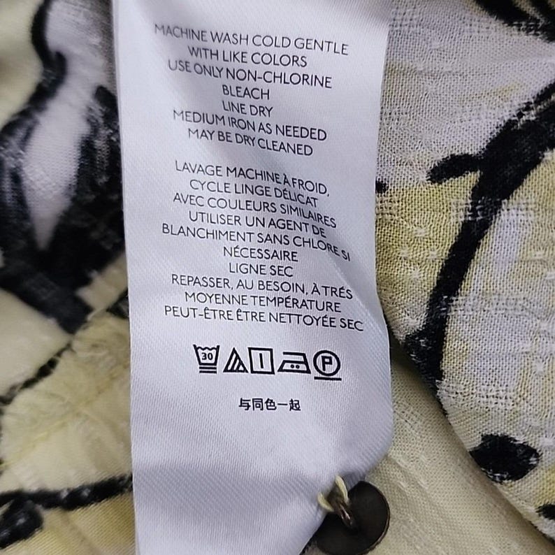 Maeve for Anthropologie Amber Yellow Floral Tiered Tunic Dress Sz Small zdjęcie 9