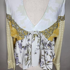 Blusa peplum patchwork Free People Aloha State Of Mind, talla pequeña imagen 5