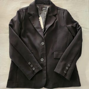 NWT Urban Outfitters Jules Suiting Blazer Black Size Medium image 15