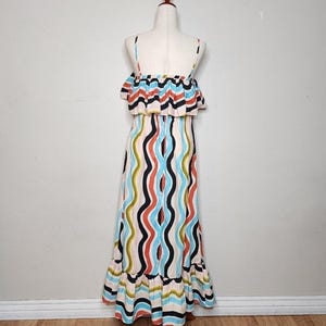 Farm Rio for Anthropologie Sleeveless Ruffle Maxi Dress Size XS afbeelding 9