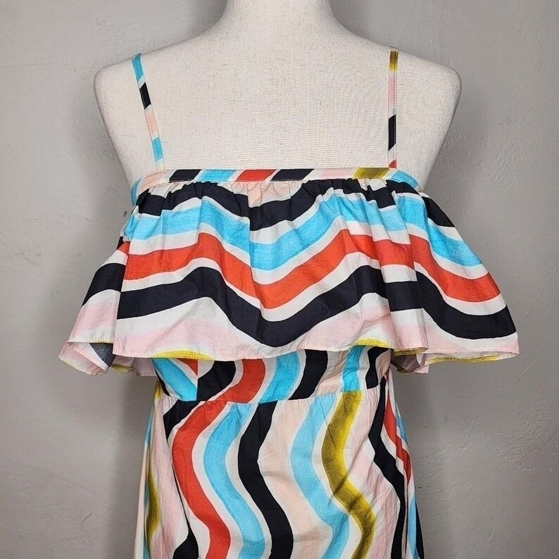 Farm Rio for Anthropologie Sleeveless Ruffle Maxi Dress Size XS afbeelding 4