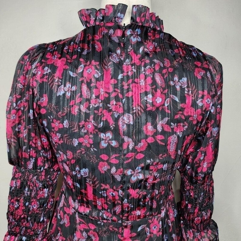Urban Outfitters Maisy Mock Neck Floral Mini Dress Size Medium image 8