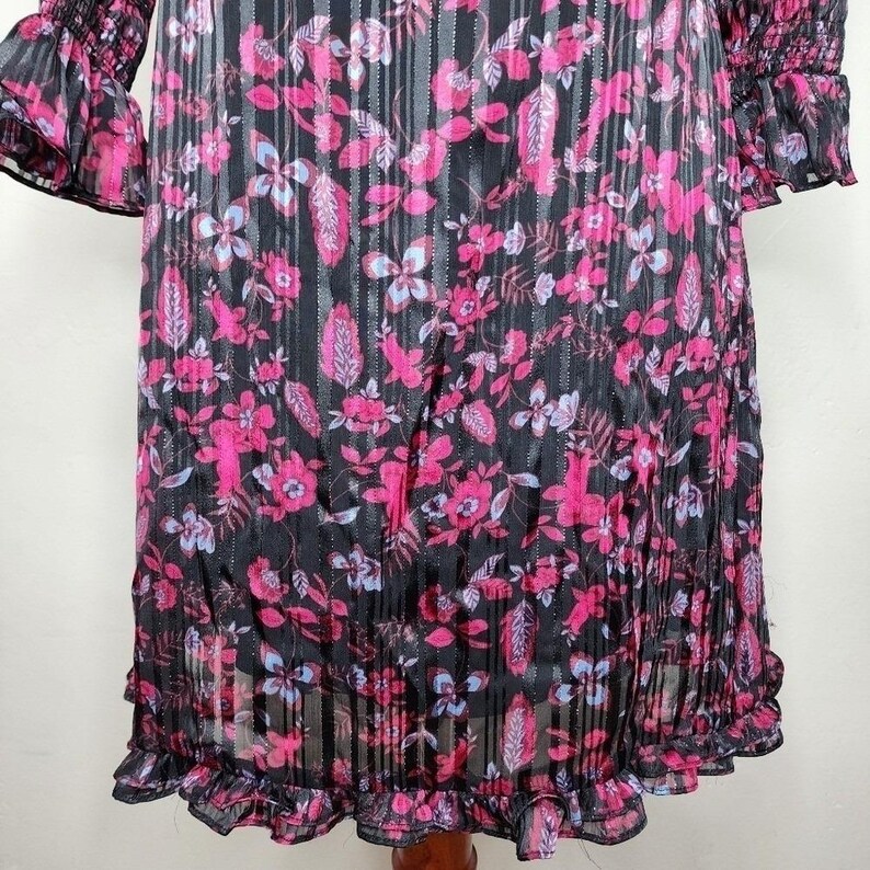 Urban Outfitters Maisy Mock Neck Floral Mini Dress Size Medium image 10