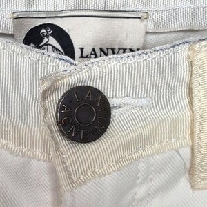 Rare Lanvin Acne Collab Ribbon Waist White Straight Leg Jeans Size 27 image 5
