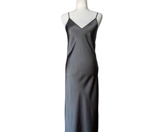 Vestido lencero Tierny de satén, largo midi, escote en V, talla mediana para mujer de AllSaints