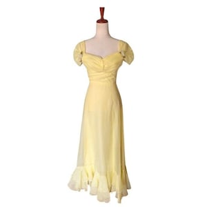 Yellow Chiffon Prom Dress - Etsy