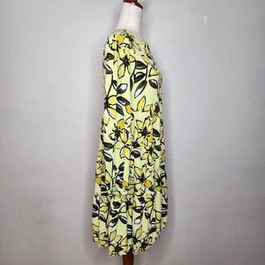 Maeve for Anthropologie Amber Yellow Floral Tiered Tunic Dress Sz Small zdjęcie 6