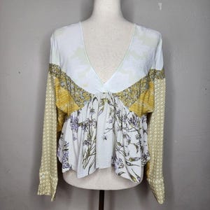 Blusa peplum patchwork Free People Aloha State Of Mind, talla pequeña imagen 1