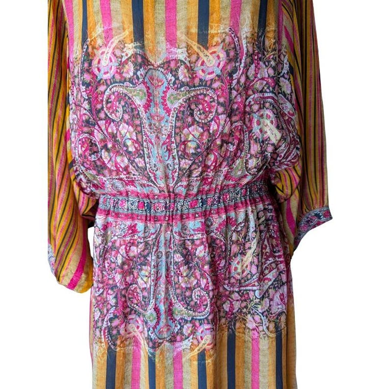 Tanvi Kedia for Anthropologie Sunpass Striped Blouson Dress Size Medium image 2