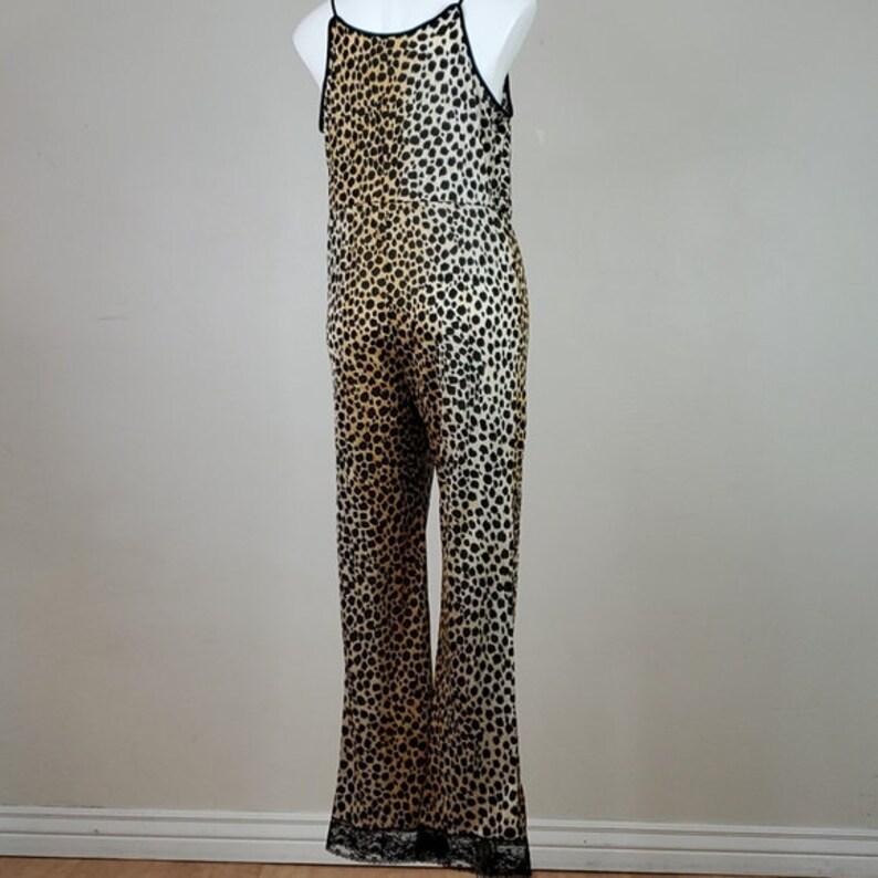 Vintage Animal Print Pajama Romper Lounger