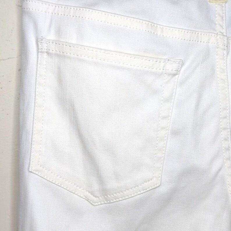 Rare Lanvin Acne Collab Ribbon Waist White Straight Leg Jeans Size 27 image 4