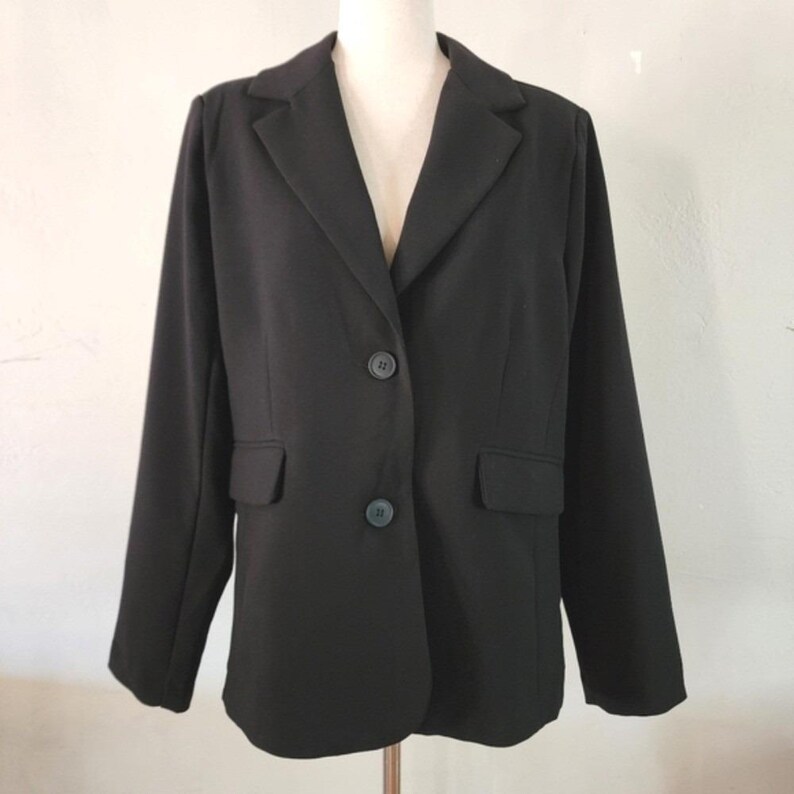 NWT Urban Outfitters Jules Suiting Blazer Black Size Medium image 9