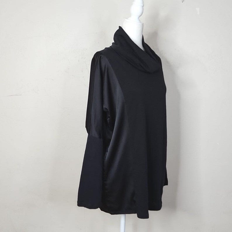 Pete & Greta by Johnny Was Cotton Long Sleeve Cowl Neck Tunic Top image 4
