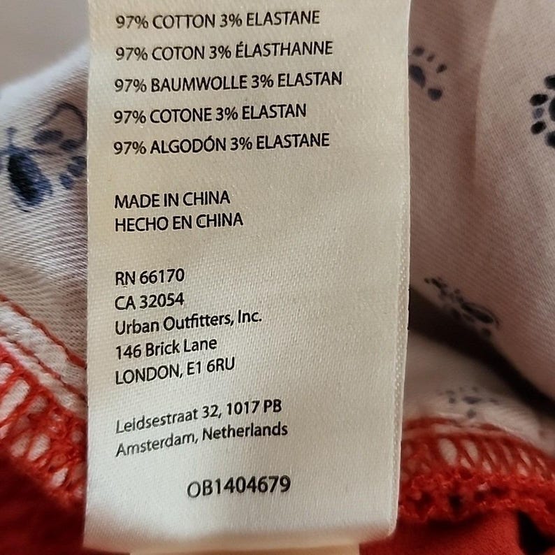 Pantalones ajustados de pana roja de talle alto Pilcro Anthropologie, talla 31, nuevos con etiquetas. imagen 14