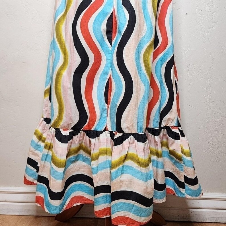Farm Rio for Anthropologie Sleeveless Ruffle Maxi Dress Size XS afbeelding 7