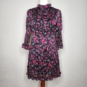 Urban Outfitters Maisy Mock Neck Floral Mini Dress Size Medium image 1
