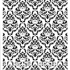 Posh Chalk Stencil Victorian Wallpaper 21x30cm