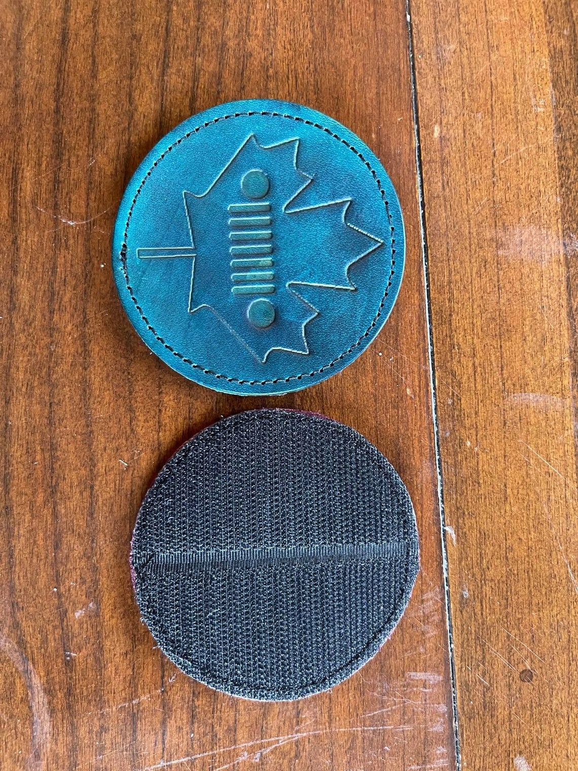 Canadian Jeep Leather Velcro Patch Etsy