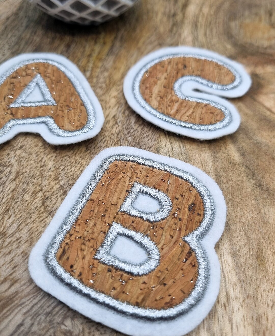 Patch/appliqué/ironon Transfer Letters Numbers Cork Etsy