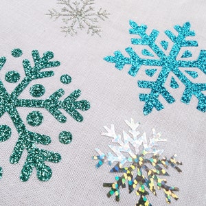 Iron-on image/patch - snowflake, snowflakes, ice crystals, ice flower