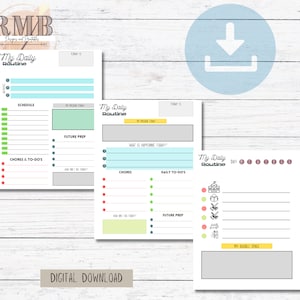 Family Fall Planning Printables: Supplies lists, after-school routines for various ages, family organization