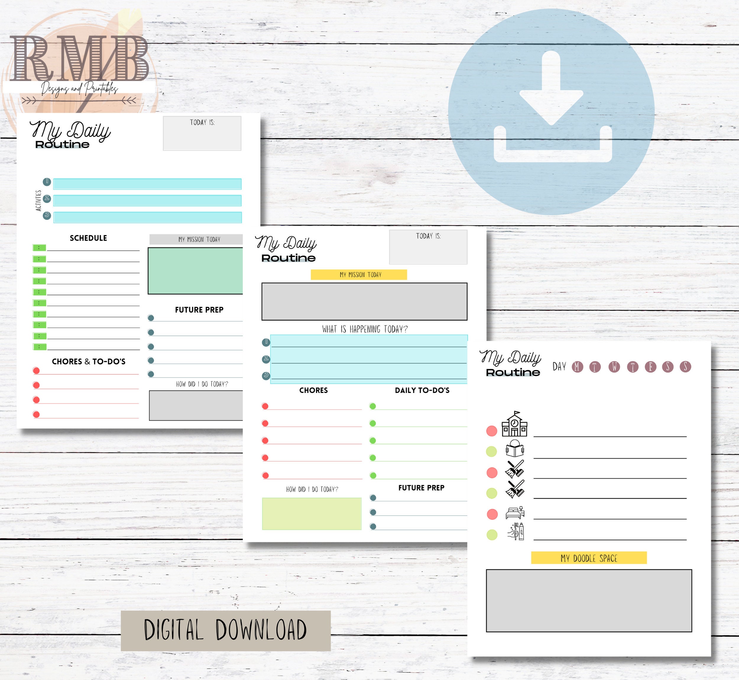 Family Fall Planning Printables: Supplies Lists, After-school Routines ...