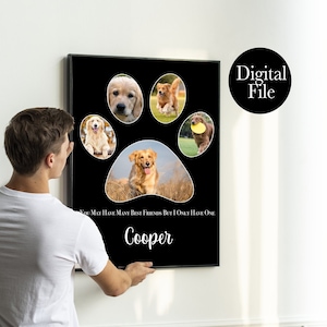 Paw Print Photo collage, personalized Dog Photo Collage, Keepsake gift for pet,Pet Photo Collage, Dog Gift, Gift for dog, Pet Gift Collage