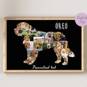 PRINTABLE Custom Pet Photo Collage, Custom Birthday Gift, Printable gift Digital, Pet Gift Collage, Dog Photo Collage, Custom Dog collage