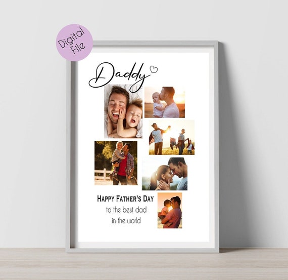 PRINTABLE Father Day Photo Collage Daddy Photo Collage - Etsy