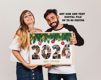 PRINTABLE Custom 2023 Collage, Happy New Year Picture Collage Gift, Custom Photo collage, Dhrismas Decoration, Christmas gift, New Year Gift
