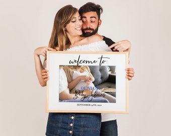 Babyparty Willkommensschild Personalisiert: Fotoposter (Digitaler Download)
