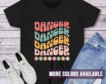 Groovy Wavy Flowers Dance Tee | Spring Dancer T Shirt | Dance Kids Training Shirt | Cute Girls Tee | Spring Gift for Dance Team Squad