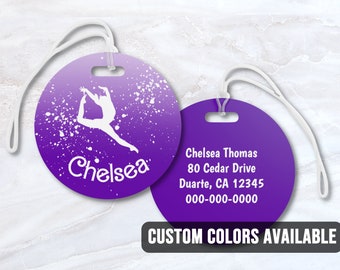 Dance Personalized Bag Tag | Custom Dance Luggage Name Tag | Dance Ballet Team Gift Party Favor | Gymnastics Competition Teammate Gift