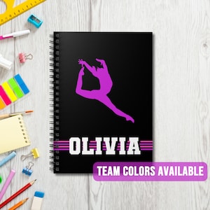 Dance Custom Notebook | Personalized Dancer Stationery Gift | Girls School Notebook Team Squad Gift | Ballet Journal Birthday Gift