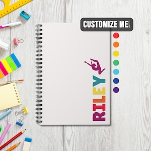 Dance Custom Name Spiral Notebook | Personalized Dancer Stationery Gift | Girls School Team Squad Gift | Ballet Journal Birthday Gift
