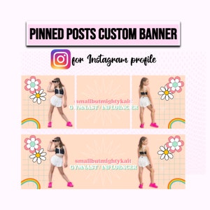 Custom Instagram Banner | Pinned Posts Banner | Gymnastics Instagram | Dance Instagram | Cheer Instagram | Personalized Influencer Banner