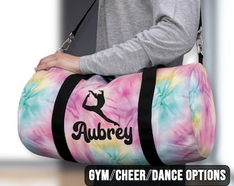 Tie Dye Dance Duffel Bag | Custom Name Dancer Training Competition Back Pack | Personalized Dance Camp Bag | Girls Team Dance Coach Gift