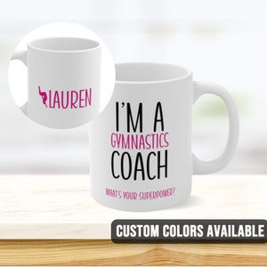 Gymnastics Coach Personalized Mug 11oz | Gymnastics Coach Custom Gift | Gymnastics Coach Cup | Coach Gift | Funny Gymnastics Coach Mug