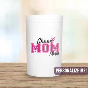 Cheer Mom Insulated Tumbler 11oz | Personalized Cheerleading Mom Coffee Cup | Custom All Star Cheer Mom Gift | Cheer Travel Mug for Mum