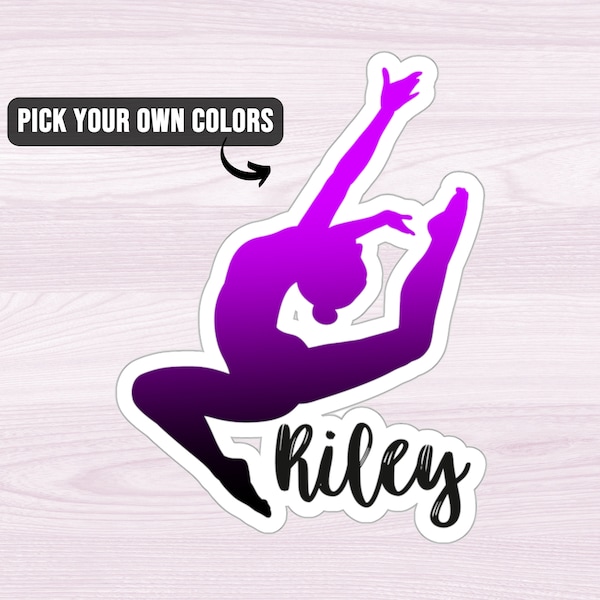 Personalized Dance Sticker | Dancer Custom Name Sticker for Bottle, Laptop | Dancer Party Favor Team Gift | Dance Name Decal Custom