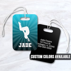 Cheer Personalized Bag Tag | Custom Cheerleader Luggage Name Tag | Cheerleading Team Gift Party Favor | Cheer Competition Teammate Gift