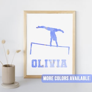 Gymnastics Custom Print | Sports Room Decor | Gymnastics Inspirational  Quote Wall Art | Printable Gymnast Gift for Girls | Bars Art Poster