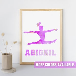 Gymnastics Custom Print | Sports Room Decor | Gymnastics Inspirational  Quote Wall Art | Printable Gymnast Gift for Girls | Floor Art Poster