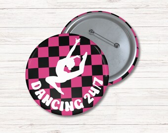 Dancing 24/7 Pin Button | Dance Competition Team Squad Gift End of Season Party Favor | Personalized Teammate Dancer Bag Accessory