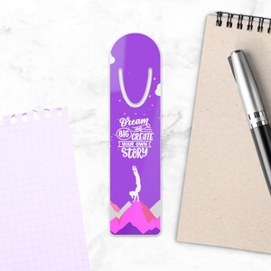 Gymnastics Inspirational Bookmark | Gymnast Reading Accessory | Girls Sport Squad Team Gift | Acrobatic Kids Unique Gift Gymnast Daughter