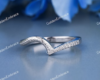 Alianza de boda Art Déco de filigrana de los años 30: diamante de 0,18 ct, plata Argentium 935.