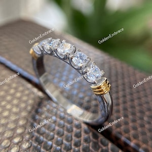 1930s Antique Art Deco Wedding Band, Old Mine Stacking Band Edwardian Band Five Stone Diamond Band, Engagement Ring Retro Vintage Fine Band