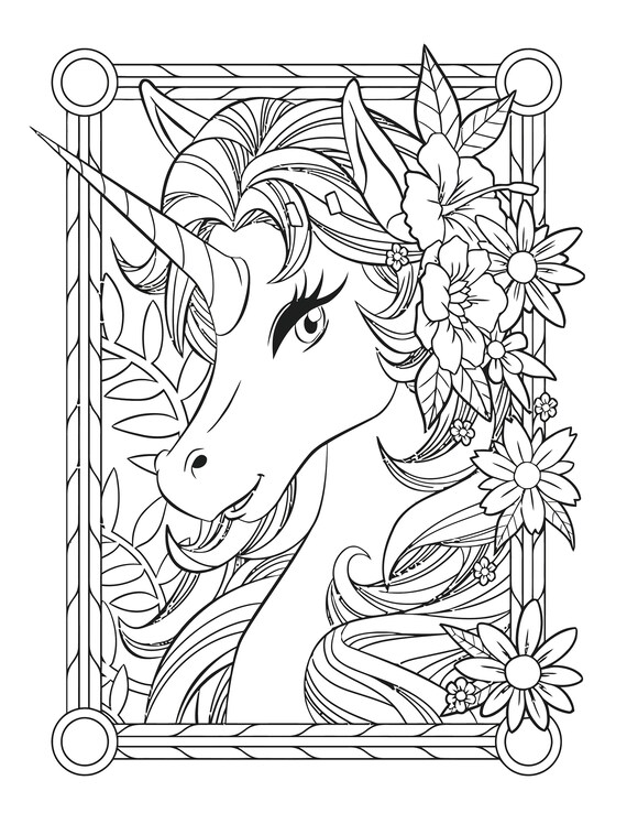 Einzigartige Einhorn Mandala Buch von 5-Digital PDF download | Etsy