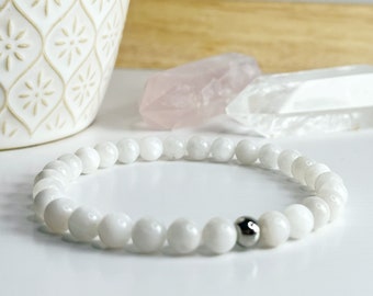 Moonstone - Unisex natural stone bracelet - gemstones - approx. 6 mm
