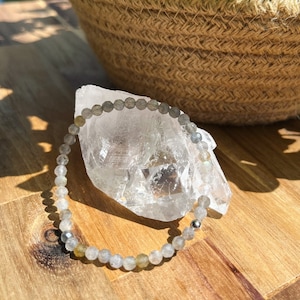 Labradorite - Natural stone bracelet with facets - gemstones